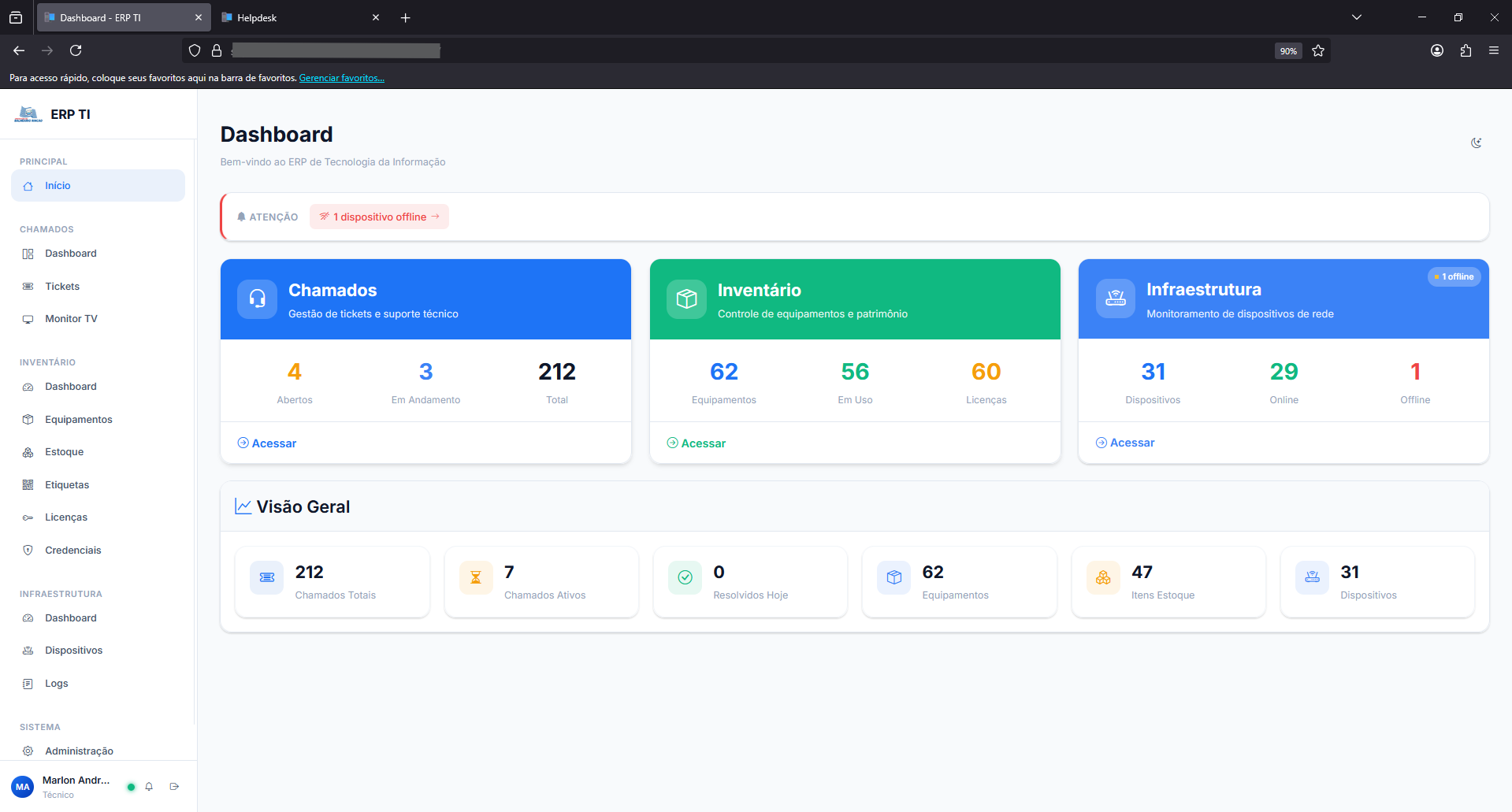 ERP Helpdesk de TI